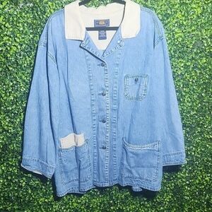 Denim Jacket with Cream Accents BY Route 66